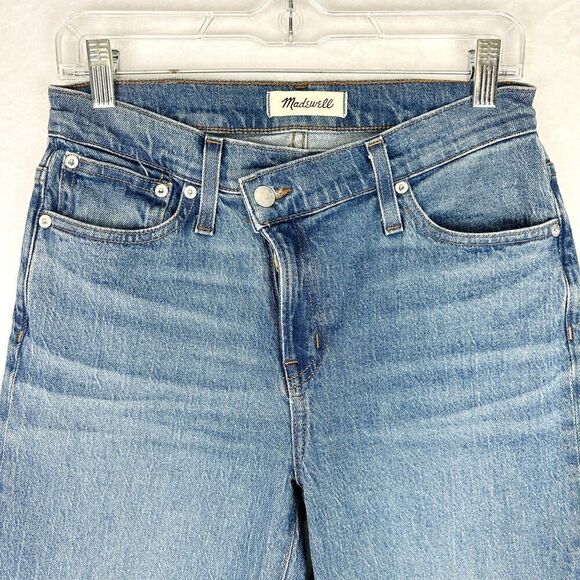 Madewell The Mid Rise Perfect Vintage Straight Jean Criss Cross Edition Size 26 - Picture 7 of 13